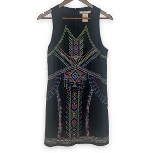 Flying Tomato Multicolor Embroidered Aztec Sleeveless Mini Dress‎ Size Large